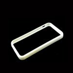 Wholesale iPhone 5 5S Bumper with Chrome Button (White-White)